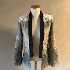 Elegant Multicolor Women's tuxedo like blazer Jacket hook and eye front close S